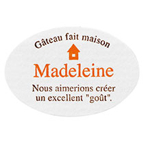 ハンドメイドケーキシール:マドレーヌ