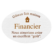 ハンドメイドケーキシール:フィナンシェ