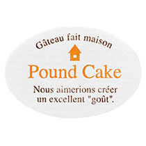 ハンドメイドケーキシール:パウンドケーキ