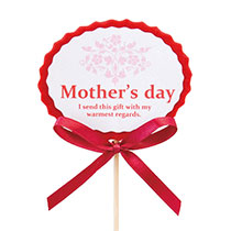 母の日フラワーピック-17/レッド