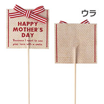 母の日フラワーピック-59/ボーダーリボン