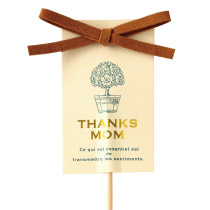 母の日フラワーピック-85/スウェードリボン