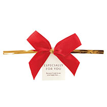 リボン付ワイヤータイ-レッド