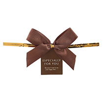 リボン付ワイヤータイ-ブラウン