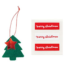 【販売終了】ハンドメイドクリスマスミニタッグ-2/ツリー（シール付）