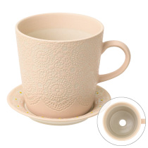 ハンドメイドプリントフラワーポット-12/カップ＆ソーサー