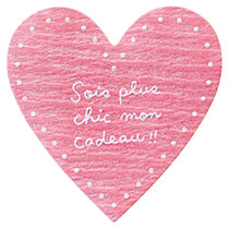 ナチュラルハートシール-ピンク