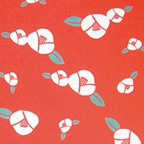 花うさぎ包装紙-2