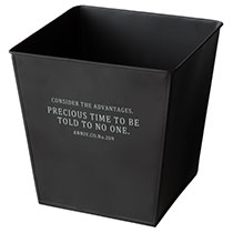 インダストリアルブリキポット-L/ブラック