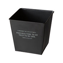 インダストリアルブリキポット-M/ブラック