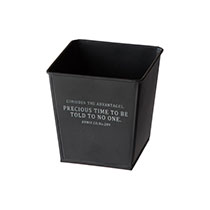 インダストリアルブリキポット-S/ブラック