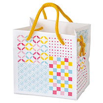 和模様キューブバッグ-2／カラフル
