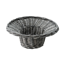 シャビーグレーラウンドバスケット-M