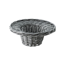 シャビーグレーラウンドバスケット-S