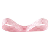 格子サテンリボン-3/ピンク