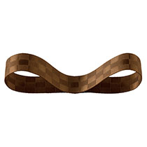 格子サテンリボン-5/ブラウン