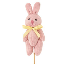 ラブリーマスコットフラワーピック-17／ウサギ
