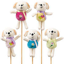 ラブリーマスコットフラワーピック-18／イヌ