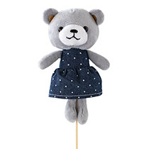 ラブリーマスコットフラワーピック-9/クマデニム