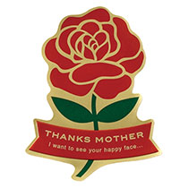 母の日シール-17:レッドローズ