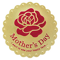 母の日シール-18/レッドローズ小