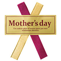 母の日シール-29/ワイン・ゴールド