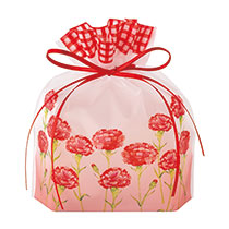 母の日PE巾着バッグ-S／カーネーション