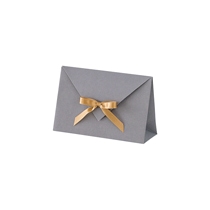 無地リボン付ペーパーバッグ-3/チャコール