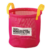 メッシュラウンドバスケットL-5／ヴィヴィッドピンク