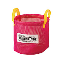 メッシュラウンドバスケットM-5／ヴィヴィッドピンク