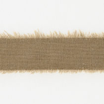フリンジコットンブレンドリボン-6/カーキ