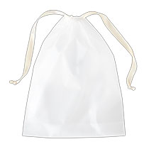 無地フロスト巾着バッグ-L