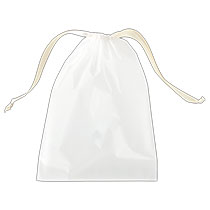 無地フロスト巾着バッグ-M