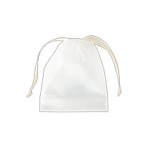 無地フロスト巾着バッグ-S