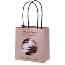 ミスティーカラー窓付ペーパーバッグ-M／ピンク