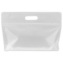 無地マットジップ付バッグ-W1