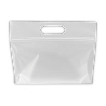 無地マットジップ付バッグ-W2