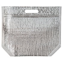 無地シルバージップ付クールバッグ-1