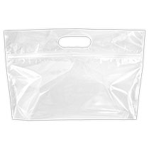 無地クリアジップ付バッグ-W1