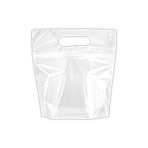 無地クリアジップ付バッグ-W3