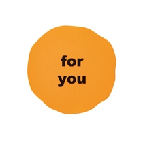 ネオンオレンジギフトシール-2/foryou