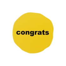 ネオンイエローギフトシール-2/congrats