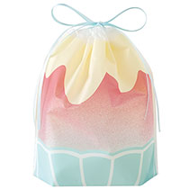 夏祭りPE巾着バッグ-S／かき氷