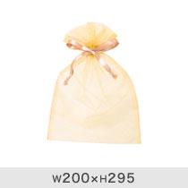 オーガンジーバッグ/シャンパンゴールド-L