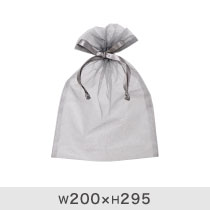 オーガンジーバッグ/グレー-L