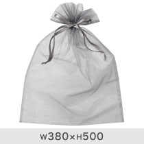 オーガンジーバッグ/グレー-XL