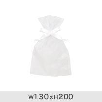 オーガンジーバッグ/ホワイト-M