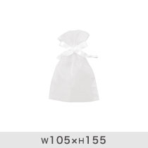 オーガンジーバッグ/ホワイト-S