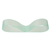 オーガンジーリボン-アクアブルー15mm