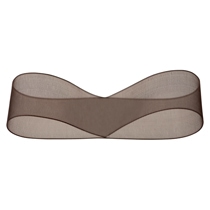 オーガンジーリボン-チョコレート25mm